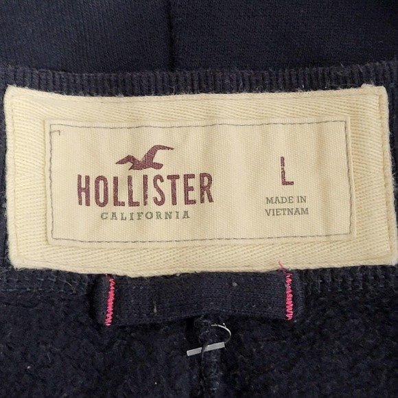 Hollister Jogger Pants Womens Large Blue Fleece California Surf Team Logo - Picture 3 of 16